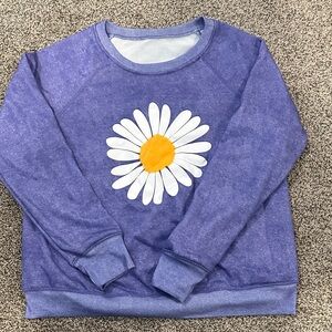 Blue Floral Women's Sweater